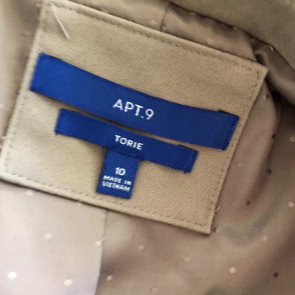 NWT Apt 9 Torie Khaki Blazer Size 10 - Picture 3 of 4